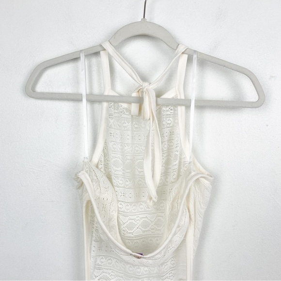 Yitty Ivory Knit Slip Flare Leg Jumpsuit Size L - Picture 5 of 8